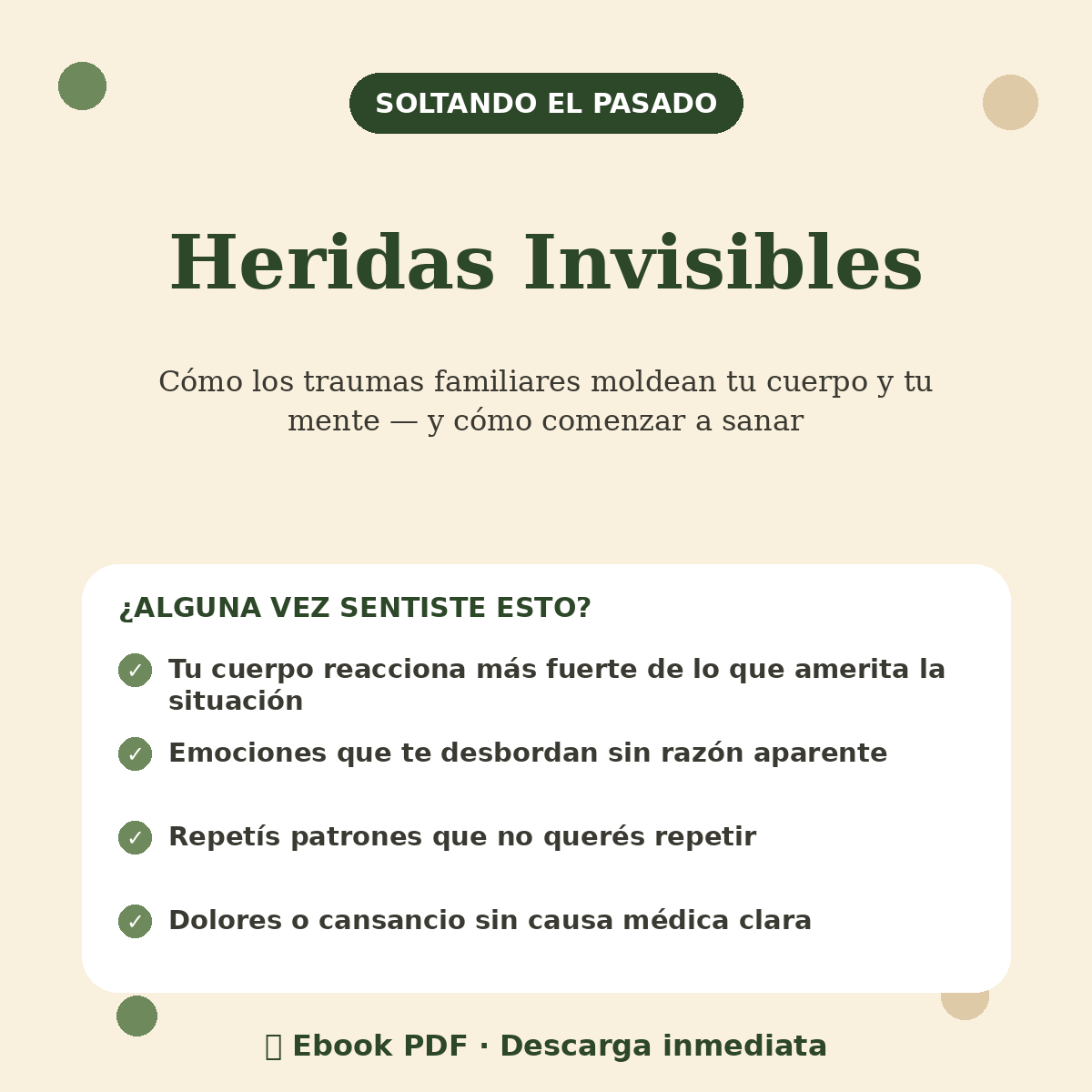 Heridas de la infancia: Como Sanar los traumas familiares (ebook PDF)